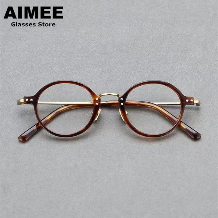 Aimee Women's Full Rim Oval Round Titanium Acetate Eyeglasses 692616