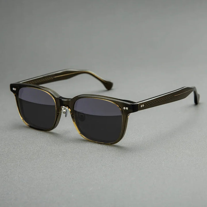 Black Mask Men Full Rim Square Acetate Polarized Sunglasses BM-538S
