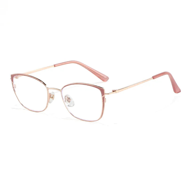 Xbora Women's Full Rim Square Cat Eye Alloy Eyeglasses 93065