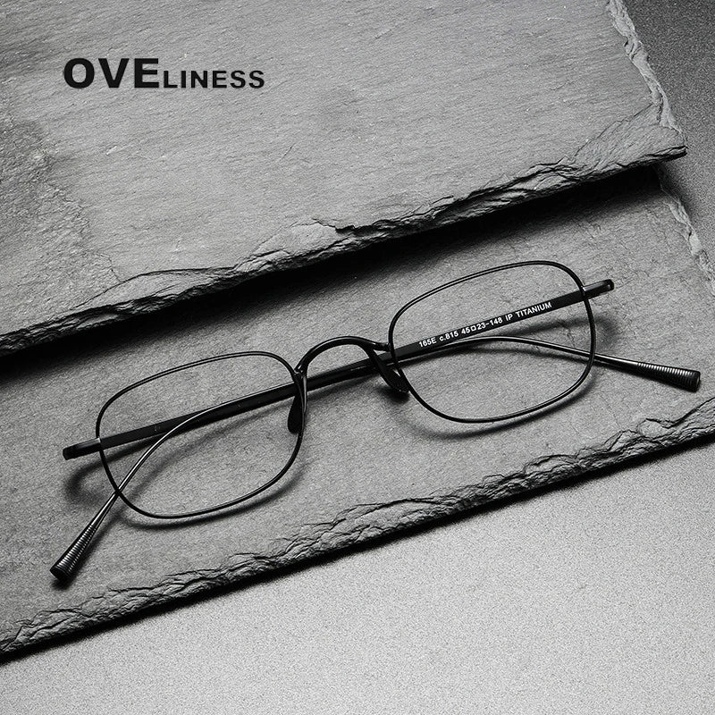 Oveliness Unisex Full Rim Square Oval Titanium Eyeglasses 369165