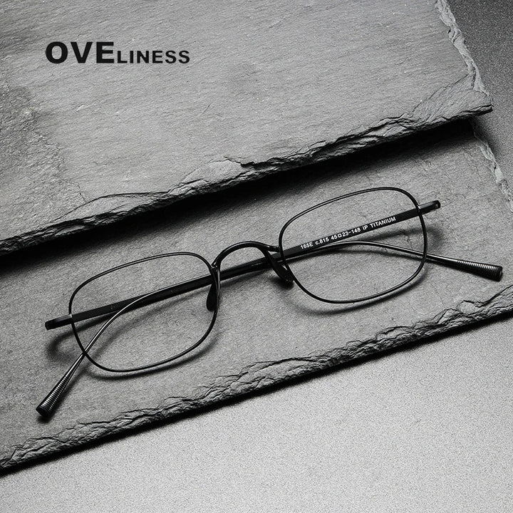 Oveliness Unisex Full Rim Square Oval Titanium Eyeglasses 369165