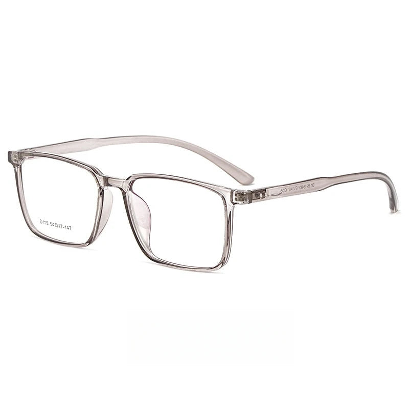 Yimaruili Unisex Full Rim Square Tr 90 Eyeglasses Y1150 Full Rim Yimaruili Eyeglasses Transparent Gray  