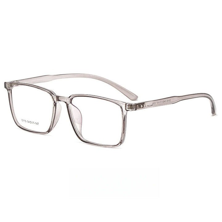 Yimaruili Unisex Full Rim Square Tr 90 Eyeglasses Y1150 Full Rim Yimaruili Eyeglasses Transparent Gray  