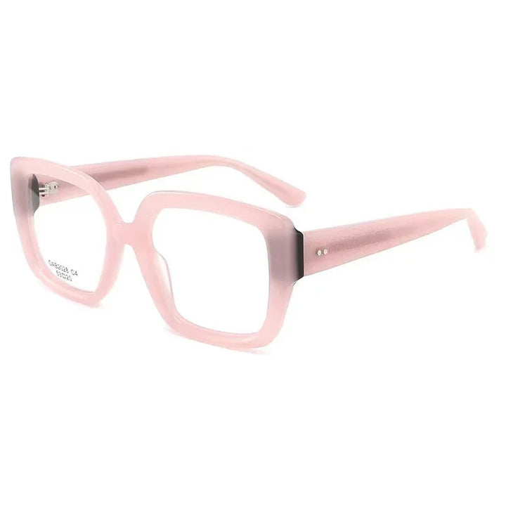 Hewei Unisex Full Rim Square Acetate Eyeglasses 2028 Full Rim Hewei pink  