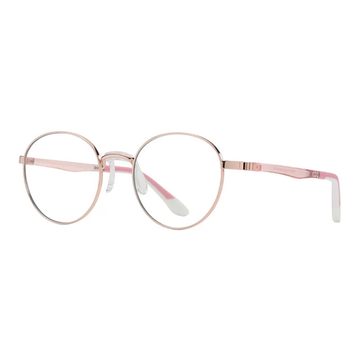 Ralferty Women's Full Rim Small Round Oval Alloy Eyeglasses R842 Full Rim Ralferty C11 RoseGold Pink CHINA 