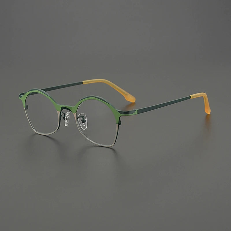 Gatenac Women's Full Rim Flat Bottom Oval Titanium Eyeglasses G85847