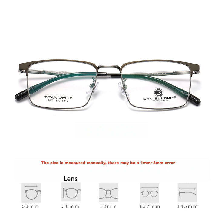 Yimaruili Women's Full Rim Polygon Square Titanium Eyeglasses 365572