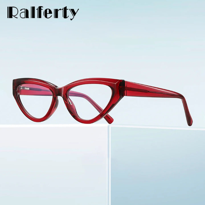 Ralferty Women's Full Rim Oval Cat Eye Tr 90 Titanium Eyeglasses 32153