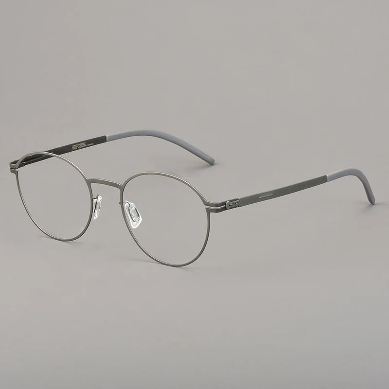 Bobbie Women's Full Rim Round Screwless Steel Eyeglasses 494420