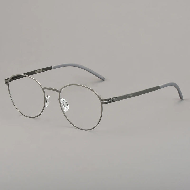 Bobbie Women's Full Rim Round Screwless Steel Eyeglasses 494420