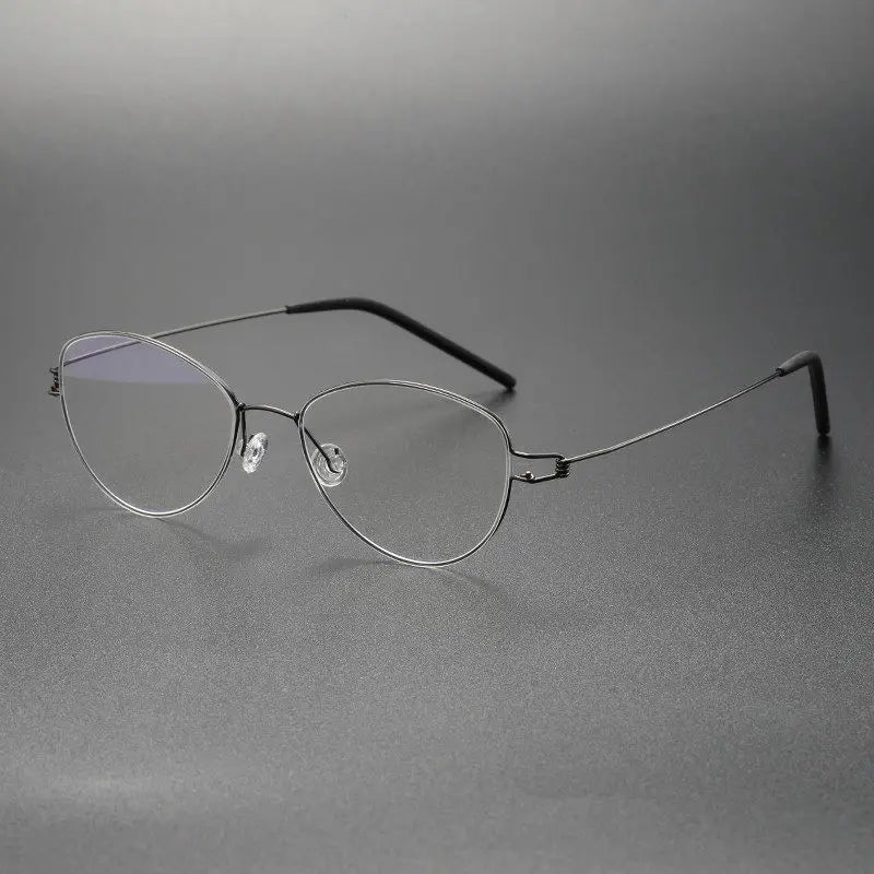 Bobbie Women Full Rim Cat Eye Titanium Eyeglasses Fuz 15