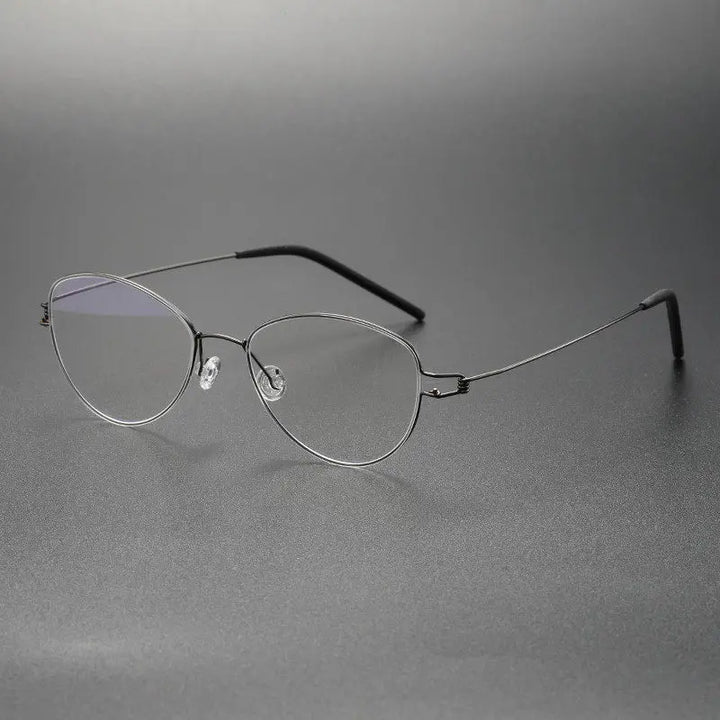 Bobbie Women Full Rim Cat Eye Titanium Eyeglasses Fuz 15