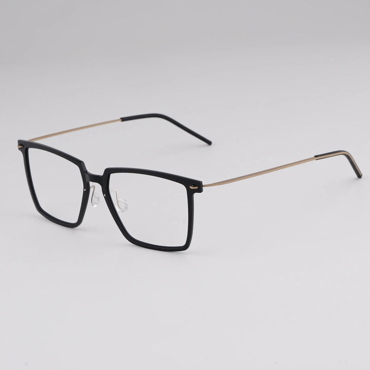 Bobbie Men's Full Rim Square Titanium Acetate Eyeglasses 616577