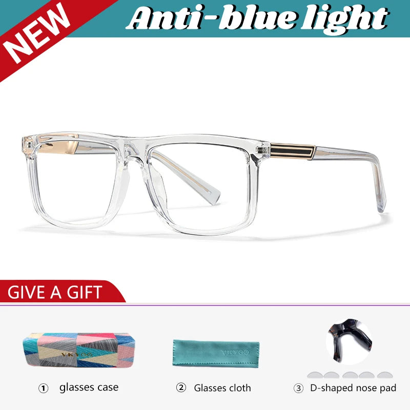 Vicky Unisex Full Rim Square Tr 90 Alloy Reading Glasses 660028
