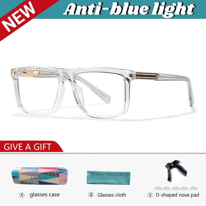 Vicky Unisex Full Rim Square Tr 90 Alloy Reading Glasses 660028