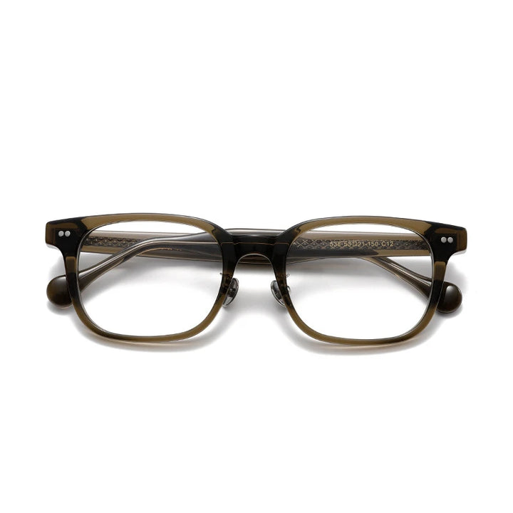 Aror Unisex Full Rim Big Square Acetate Eyeglasses 842538