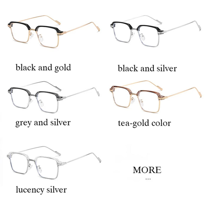 Handoer Unisex Full Rim Square Vintage Blue Light Prescription Eyeglasses F21102 - view 5