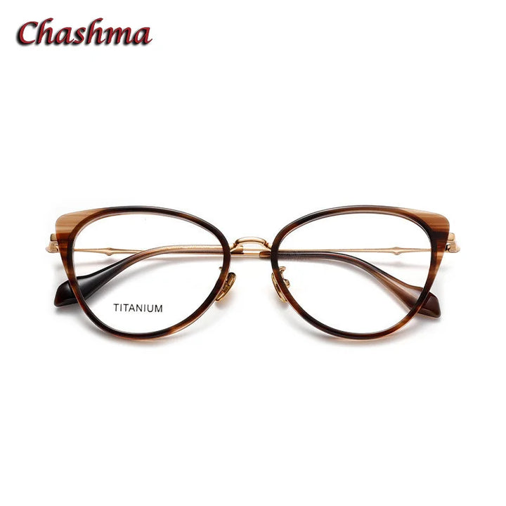 Chashma Ochki Women's Full Rim Oval Cat Eye Acetate Eyeglasses 66024