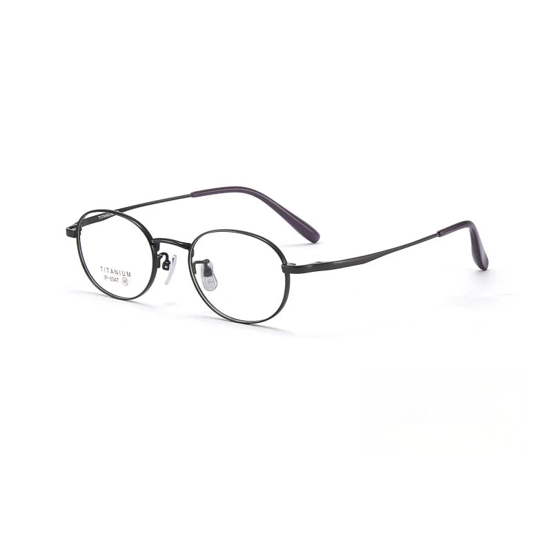 Xbora Unisex Full Rim Oval Pure Titanium Eyeglasses 6047 — view 5 | Xbora at FuzWeb