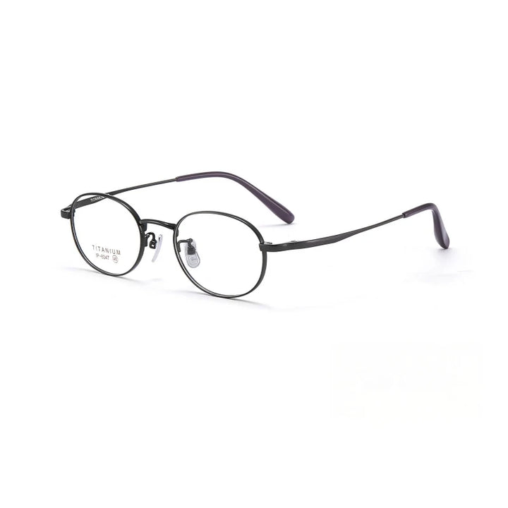 Xbora Unisex Full Rim Oval Pure Titanium Eyeglasses 6047 — view 5 | Xbora at FuzWeb