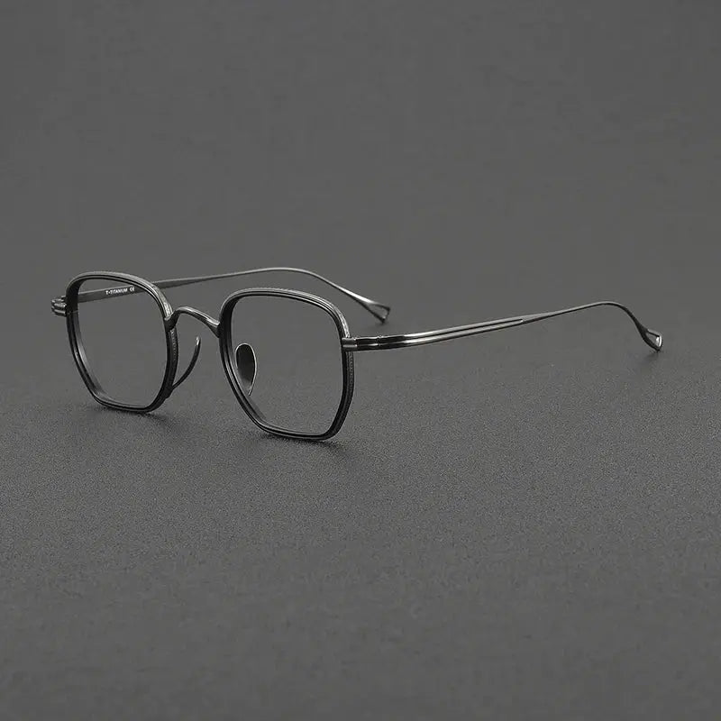 Aror Unisex Full Rim Polygon Square Titanium Eyeglasses 631233.