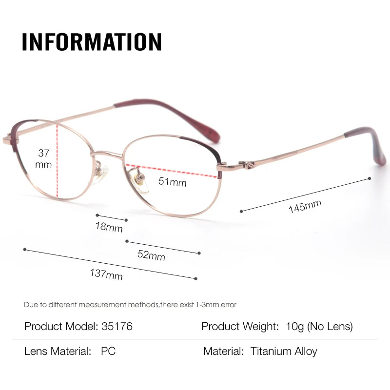 Muzz 35176 women's IP titanium prescription eyeglasses — view 2