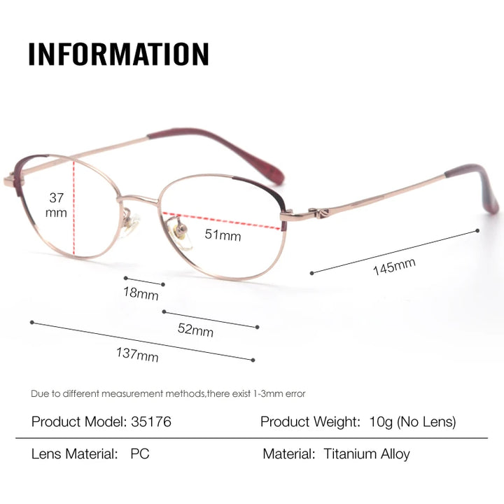 Muzz 35176 women's IP titanium prescription eyeglasses — view 2