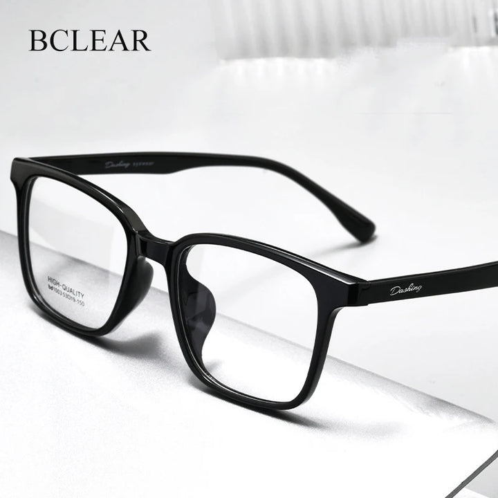 Bclear Unisex Full Rim Square Tr 90 Titanium Eyeglasses 541003