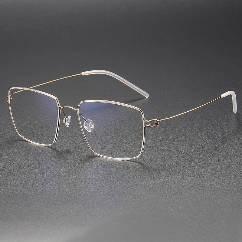 Black Mask Women's Full Rim Square Screwless Titanium Eyeglasses 54135