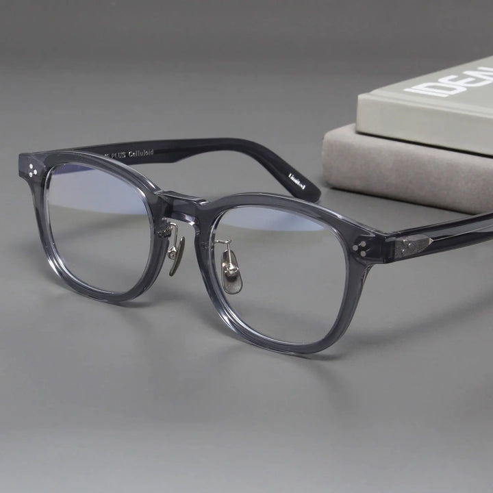 Blackmask Unisex Full Rim Square Acetate Eyeglasses Fuz 12