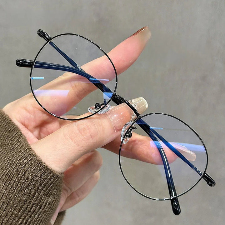 Momoja Women's Full Rim Oval Round Titanium Eyeglasses 90265
