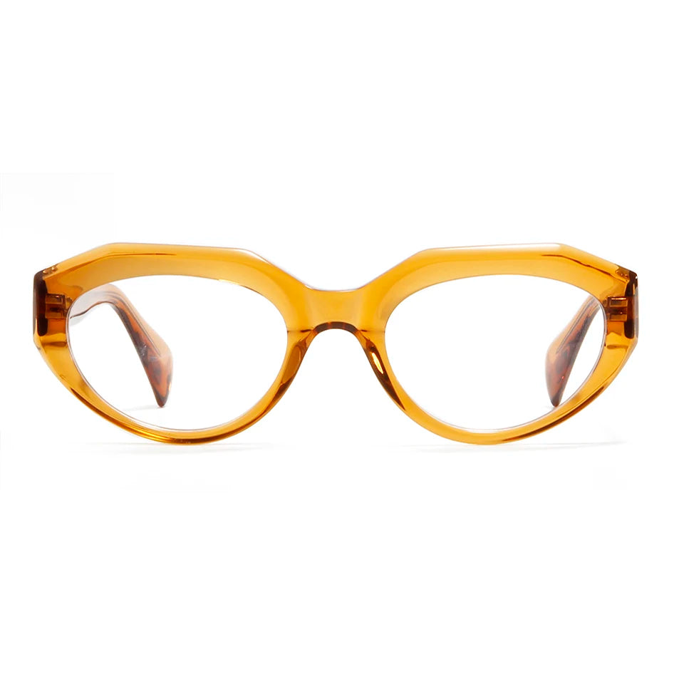 Esnbie Unisex Full Rim Flat Top Oval Cat Eye Acetate Eyeglasses 1945 Full Rim Esnbie   