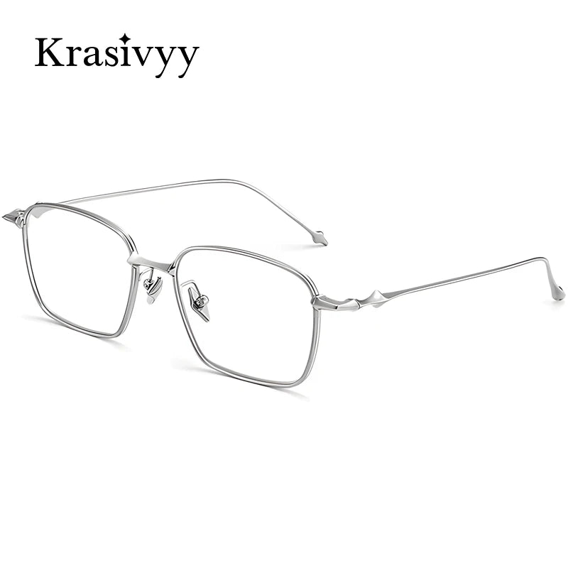 Krasivyy Women's Full Rim Oval Square Titanium Eyeglasses 44300 Full Rim Krasivyy   