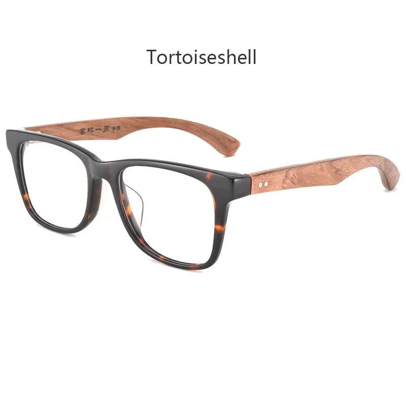 Hdcrafter Mens Full Rim Square Wood Frames 464000 — view 3 | Hdcrafter Eyeglasses at FuzWeb