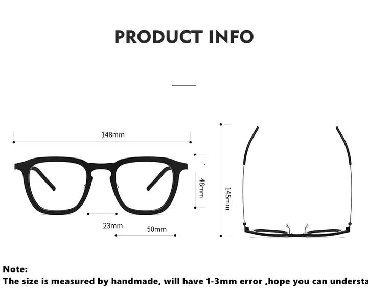 Aimee Unisex Full Rim Square Titanium Acetate Eyeglasses 81263