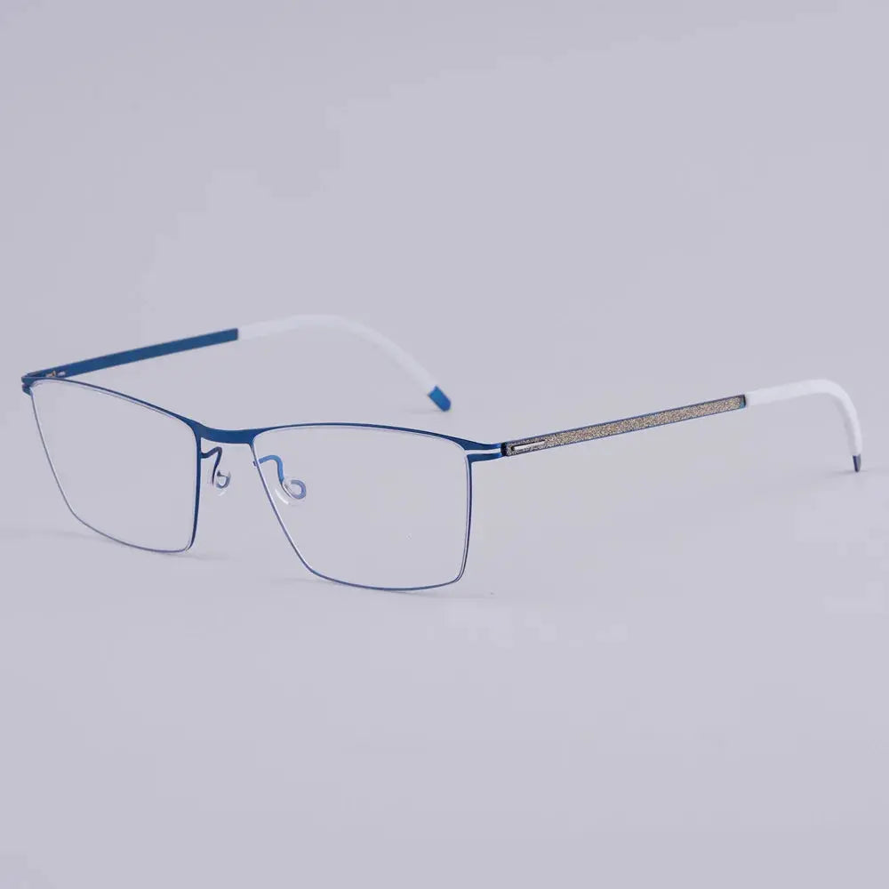 Bobbie 460951 Unisex 138mm Full Rim Square Titanium Frames FuzWeb