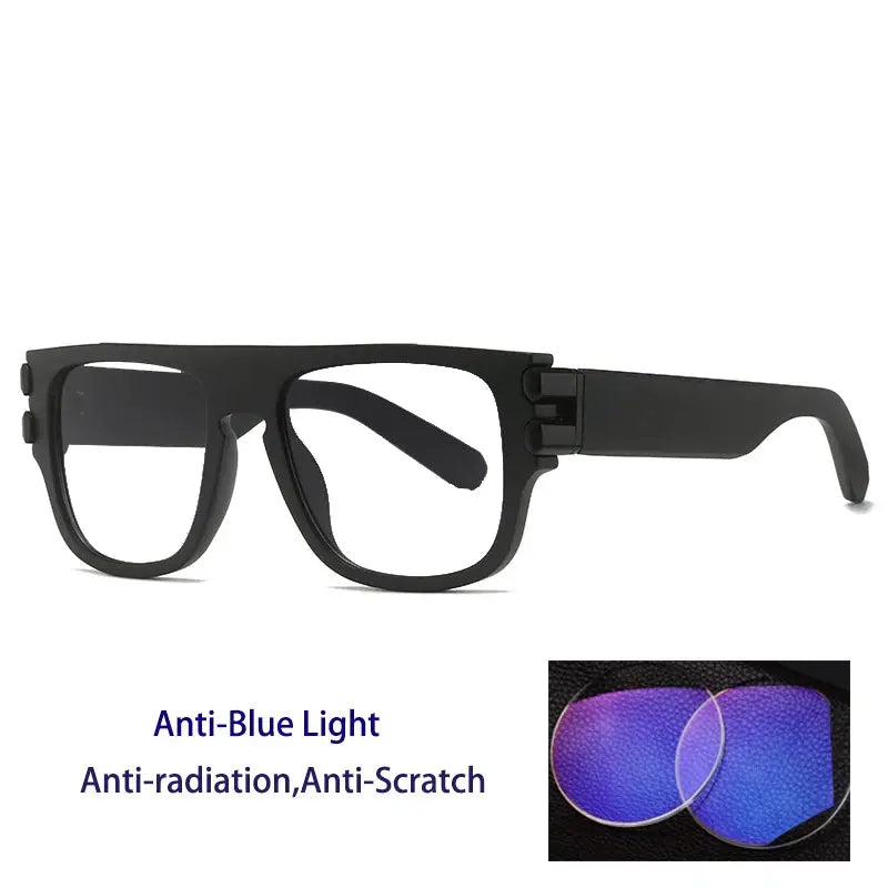 Kocolior 234200 Unisex Full Rim Square Brow Line Big PC Frames FuzWeb