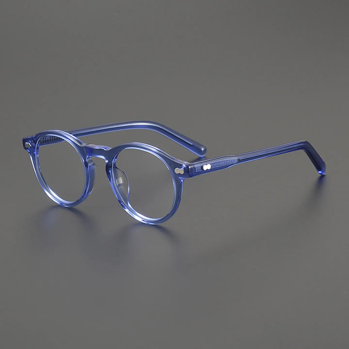Black Mask Unisex Full Rim Round Acetate Eyeglasses BM-19401