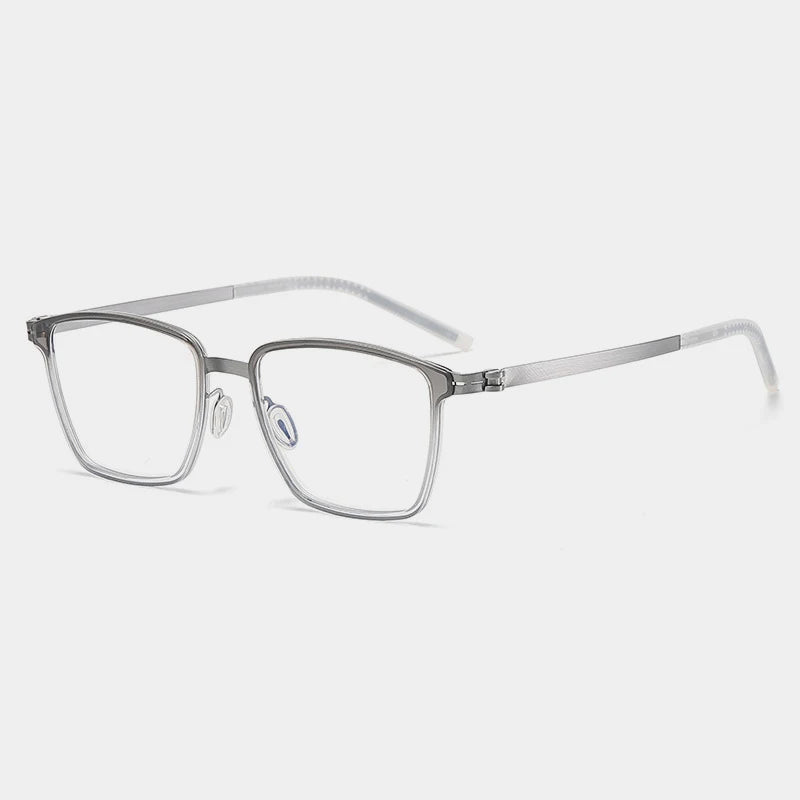 Gatenac Unisex Full Rim Square Alloy Eyeglasses Gxyj--1182 Full Rim Gatenac Gradient Gray  
