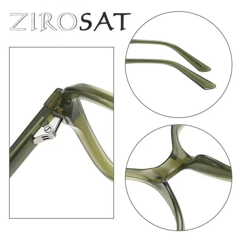 Zirosat Mens Full Rim Square Tr 90 Titanium Eyeglasses Bc907 — view 3 | Zirosat at FuzWeb