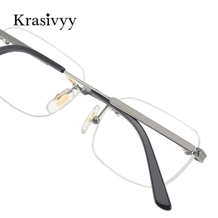 Krasivyy Women's Rimless Square Titanium Eyeglasses 3490 Rimless Krasivyy   