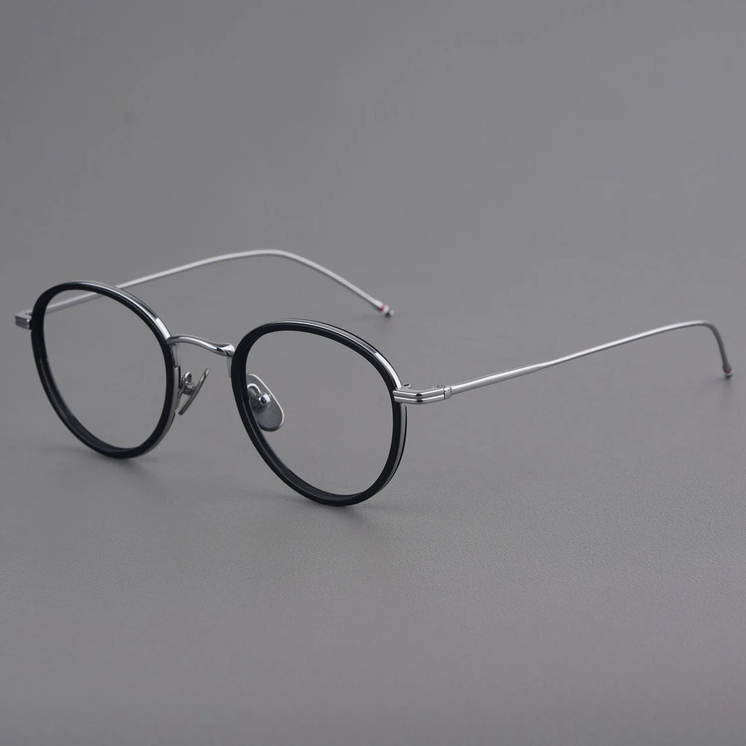 Bobbie Unisex Full Rim Oval Acetate Titanium Eyeglasses 612905