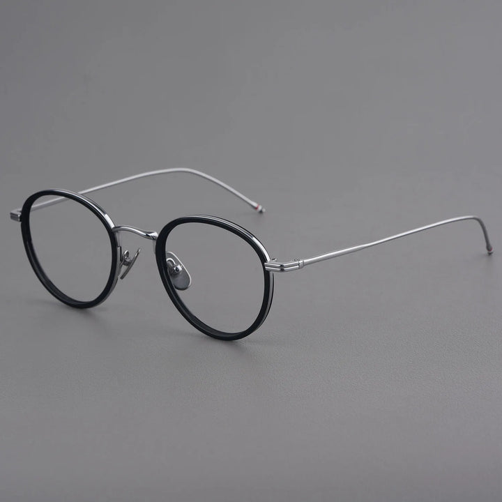 Bobbie Unisex Full Rim Oval Acetate Titanium Eyeglasses 612905