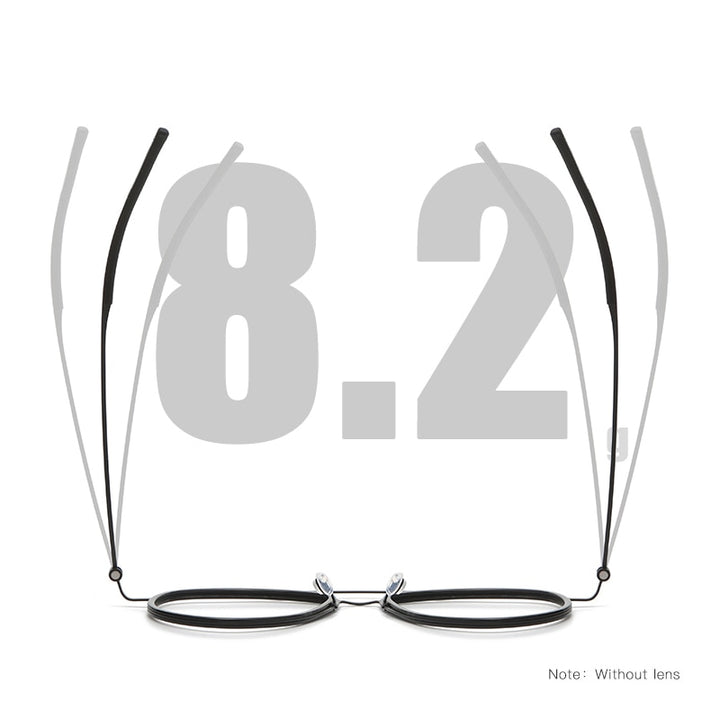 Muzz Unisex Full Rim Oval Double Bridge Titanium Acetate Eyeglasses 5507 Full Rim Muzz   