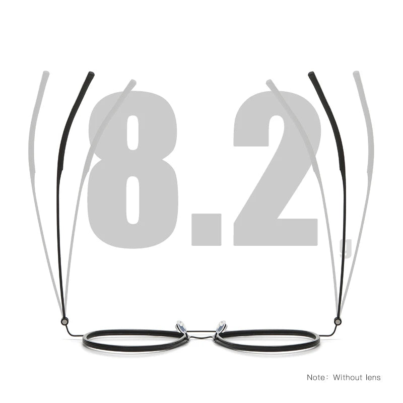 Muzz Unisex Full Rim Square Double Bridge Titanium Acetate Eyeglasses M5507 Full Rim Muzz   