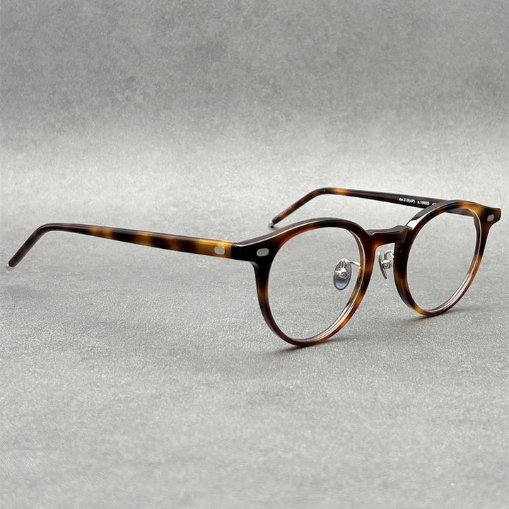 Black Mask Unisex Full Rim Round Acetate Eyeglasses BM-333