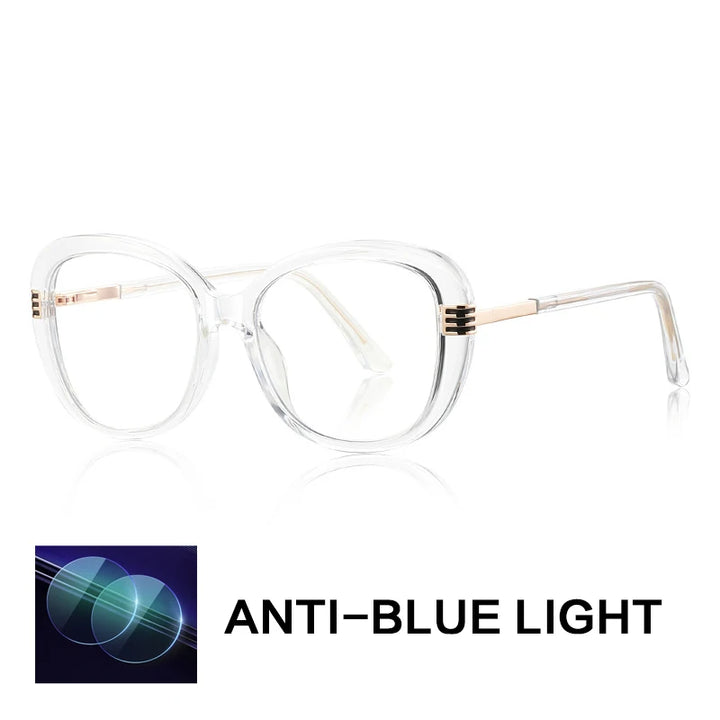 Gatenac Women's Full Rim Oval Tr 90 Titanium Reading Glasses Gxyj2265