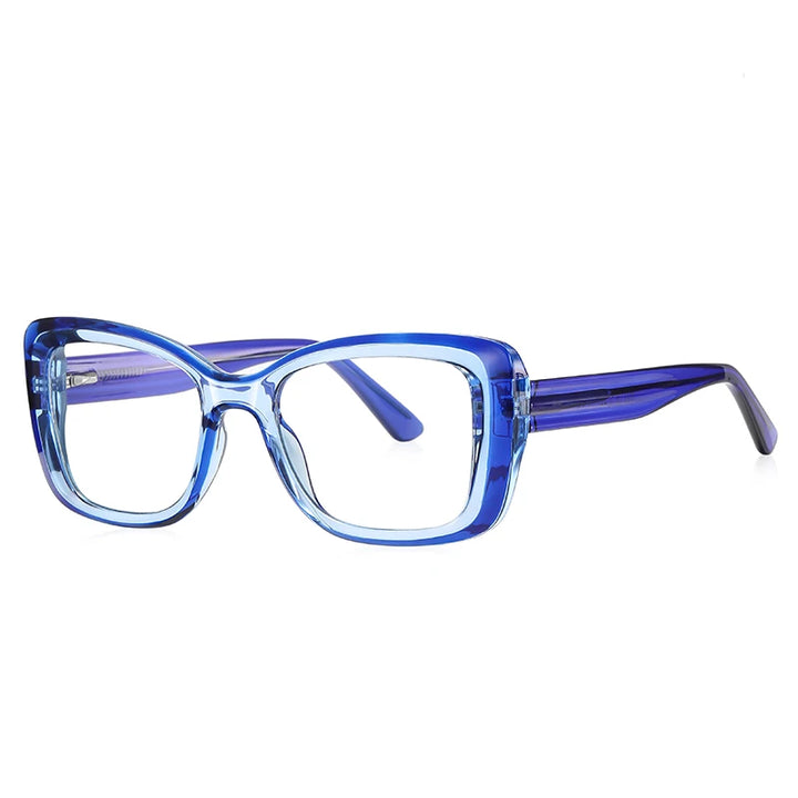 Reven Jate Unisex Full Rim Square Thick Tr 90 Eyeglasses 21147