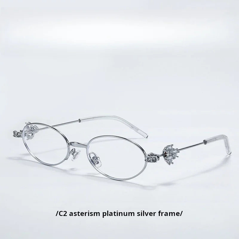 Momoja Unisex Full Rim Oval Titanium Alloy Tr 90 Eyeglasses 30913