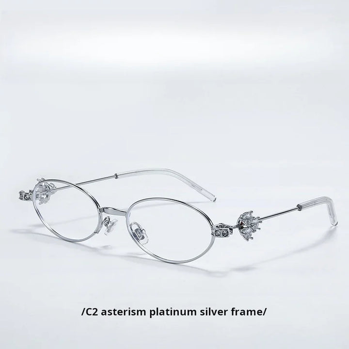 Momoja Unisex Full Rim Oval Titanium Alloy Tr 90 Eyeglasses 30913